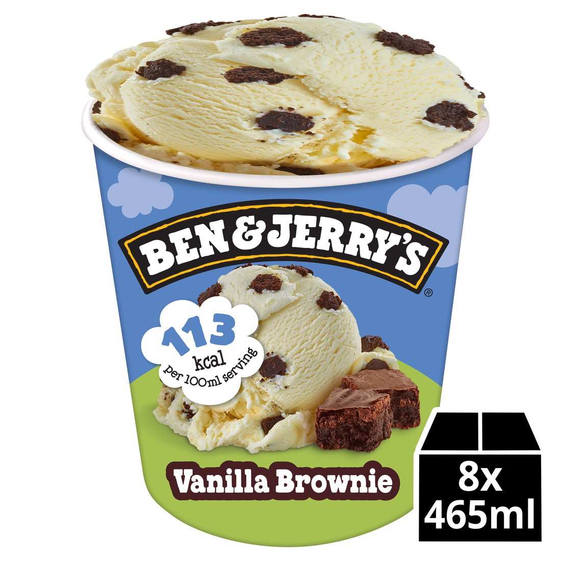 B&J Lighten Up Vanilla Fudge Brownie